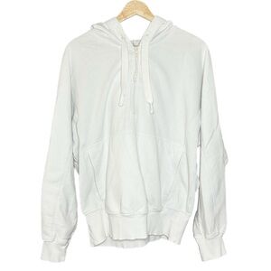 Free People Movement White Hoodie Sweatshirt Quarter Zip Women’s XXL